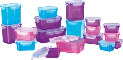 Obrázek produktu pro Dózy na potraviny GOURMETmaxx Klick-it sada 18 nádob bez BPA pro mytí v myčce nádobí v mikrovlnné troubě v mrazáku vzduchotěsné nepropustné stohovatelné