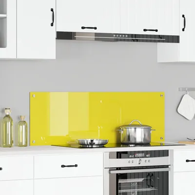 Obrázek produktu pro 2025 cloris Kuchyňský splashback žlutý 120 x 40 x 0,6 cm Tvrzené sklo - Kuchyňské doplňky Výprodej3297630 1ks
