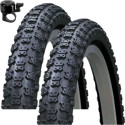Image de 2 pneus de vélo Kenda K-50 en noir 57-406 (20 x 2,125) avec sonnette