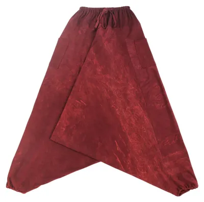 Produktbild von Pluderhose - Pumphose - Haremshose - Aladinhose - rot-bordeaux - Baumwolljersey