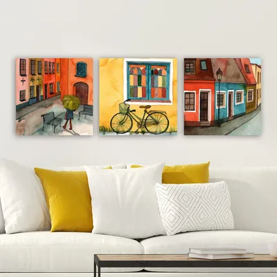 Produktbild von Wallity, DRPRC18, Leinwandbilder, Mehrfarbig, Holz, 30 x 90 cm
