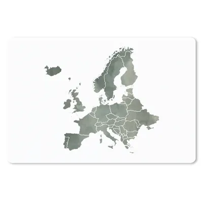 Produktbild von MuchoWow® Mauspad Mousepad Karte von Europa - Aquarell - Grau 27x18 cm - Mousepads - Maus Mat - Pad - Mausunterlage - Büroartikel - Desk Matten