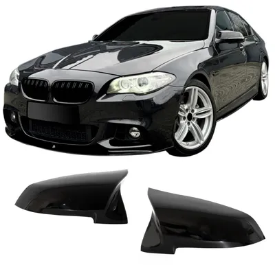 Image de Boîtier de rétroviseur noir brillant, caches de rétroviseur pour BMW F10, F11, F06, F12, F13, F01, F02