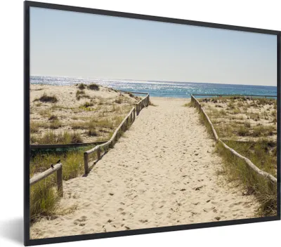Produktbild von MuchoWow® MuchoWow® Gerahmtes Poster Meer - Sand - Australien 40x30 cm - Poster mit zchwarzem Bilderrahmen - Kunstposter - Wanddekorationen