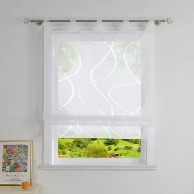 Imagen del producto de Persiana enrollable Ausbrenner con ojales - Transparente, sin necesidad de taladrar, 80 x 140 cm