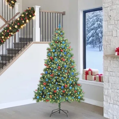 Immagine prodotto di vidaXL Albero di Natale artificiale verde 240 cm in PVC e metallo
