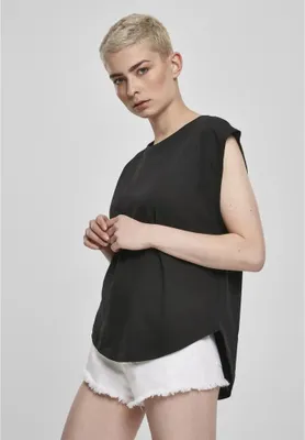 Productafbeelding van Dames T-shirt Urban Classics Basic, model met getaillede pasvorm, kleur zwart - maat S
