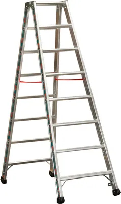 Produktbild von Alu-Stufen Stehleiter Mod. S30577 - Stufenanzahl: 2 x 8, Länge: 2,00 m