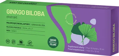 Produktbild von Ginkgo Biloba-Extrakt 10 x 10 ml (Fläschchen) GINSENG POLEN