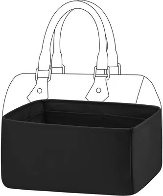 Image de Organiseur de sac à main en soie noire pour sac Speedy 25