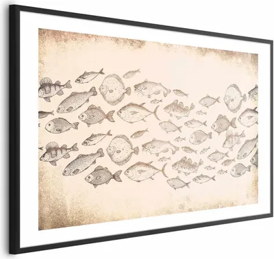 Produktbild von Posterpapier Poster - Subtle Little Fish 60x40 cm Tiere g-C-10165-ao-a