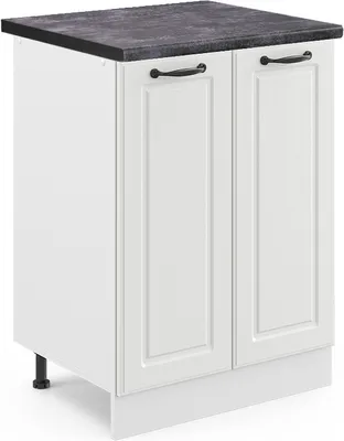 Image de Meuble bas de cuisine Vicco R-Line Blanc campagne 60cm , PT Anthracite, Model 46338