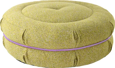 Obrázek produktu pro Kulatý polštář na pohovku, podnožka Ottoman sedací vak, žlutá 120 cm