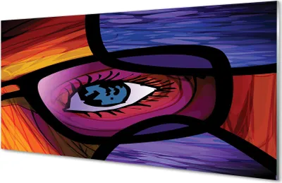 Produktbild von Glasbilder 100x50 Wandkunst Augenbild
