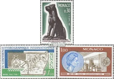 Produktbild von Briefmarken Monaco 1967 Mi 872,873,874 (kompl.Ausg.) postfrisch Hunde