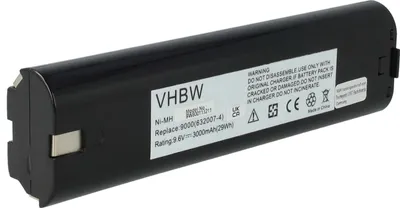 Produktbild von vhbw Akku kompatibel mit Makita 6012HDL, 6012HDW, 5090DW, 6012HD, 6093D, 6092D, 6092DW, 5090D, 6000, 6093DW, 6094D Werkzeug (3000 mAh, NiMH, 9,6 V)