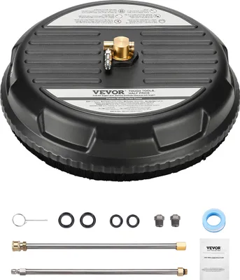 Zdjęcie produktu dla Myjka wysokociśnieniowa VEVOR 385 mm, tworzywo sztuczne na kółkach, maks. 3000 PSI, przyłącze 0,635 cm 2 dysze rozpylające 2 pręty przedłużające do betonu