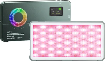 Produktbild von Taschen-RGB-Videoleuchte, 10 W, tragbares LED-Fuelllichtpanel, 2500 K šC 9000 K, dimmbar, 20 Szenen-Lichteffekte, eingebauter Akku mit Kaltschuhadapter fuer Vlog, Live-Streaming, Videokonferenzbeleuchtung, Produktfotografie