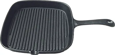 Produktbild von Grillpfanne aus Gusseisen - 22x22x3,5 cm - Rillen für tolles Branding