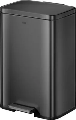 Image de EKO - Madison Poubelle à pédale 50 litres - Acier inoxydable Plastique - Noir