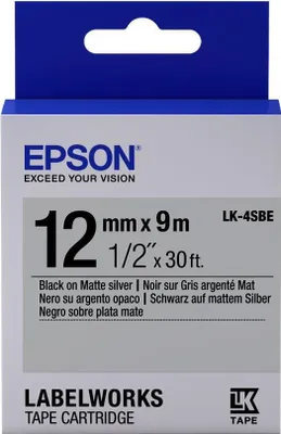 Immagine prodotto di Epson LK-4SBE nastro per etichettatrice Nero su argento
