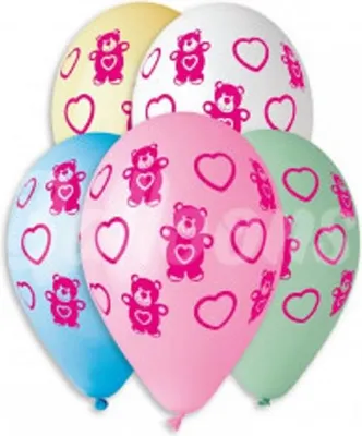 Immagine prodotto di Palloncini GS110 Orsetto con cuori 5 pz