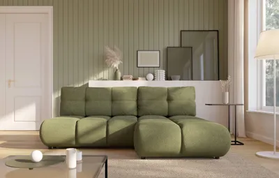 Produktbild von Masseno Ecksofa CORSO R-S mit Schlaffunktion L-Form, Sofa mit Bettkasten, Wohnzimmersofa, Couch, Soffa, Bettsofa, Couchgarnitur- Grün, NOW OR NEVER 38
