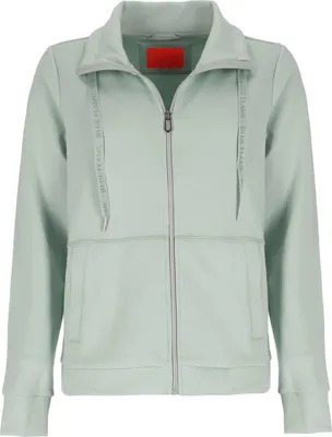 Produktbild von Blue Flame Damen Sweatjacke mit Stehkragen - Unifarbene Freizeitjacke mit Reißverschluss in Mint Größe S