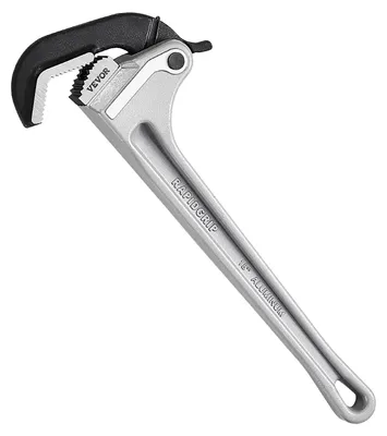 Zdjęcie produktu dla Klucz do rur VEVOR, 18-calowy prosty aluminiowy klucz do rur, automatyczna regulacja szczęk, regulowany klucz hydrauliczny, łatwy do przenoszenia, ergonomiczny uchwyt, możliwość zawieszenia