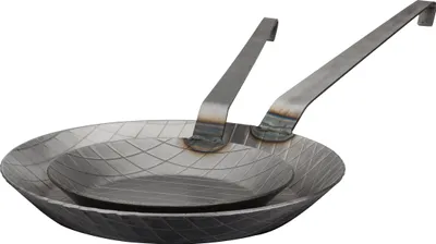 Produktbild von GSW Pfannen-Set Gastro traditionell Eisen geschmiedet 2 tlg., Eisen, Bratpfanne ø ca. 20 x H 3,0cm / ø ca. 28 x H 3,8cm