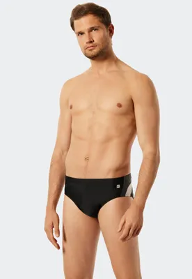 Produktbild von Schiesser Herren Badehose Slip Gr. 4  schwarz