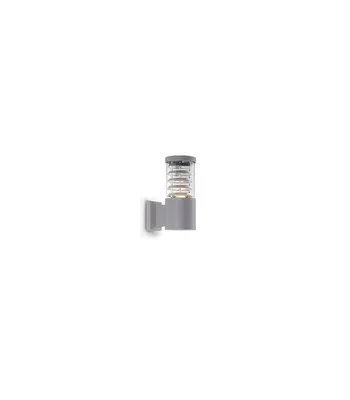Produktbild von Ideal Lux Tronco AP1, Wandbeleuchtung für den Außenbereich, Grau, Aluminium, Glas, IP44, Eingang, Transparent