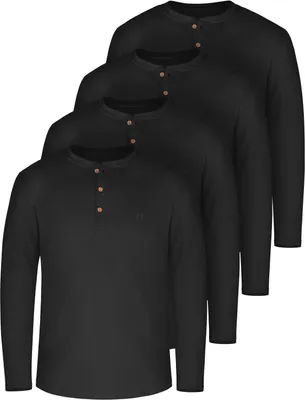 Produktbild von normani 4er Set Herren Langarm Shirts aus Baumwolle