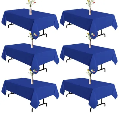 Obrázok produktu pre Obrus obdĺžnikový, modrý, 153 x 260 cm, polyester, balenie 6 kusov