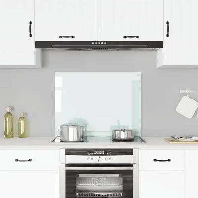 Immagine prodotto di vidaXL Alzatina da cucina in vetro temperato bianco 80x60 cm