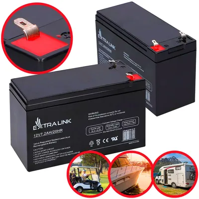 Immagine prodotto di Extralink Batteria AGM 12 V 7,2 Ah VRLA Senza Manutenzione per UPS Allarme Alimentazione di Backup