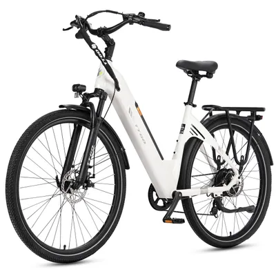Produktbild von TTGO C3 E-Bike 28 Zoll Elektro Fahrrad 36V 18Ah Akku 250W Hinterradmotor Shimano 7-Gang Federgabel LCD Display Weiß
