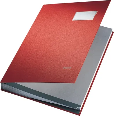 Produktbild von Unterschriftsmappe 20 Fächer rot Packung mit 12 Stück