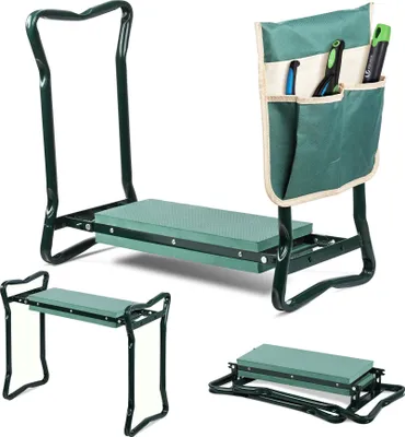 Produktbild von VOUNOT® 2in1 Kniebank für Gartenarbeit, Gartenhocker Klappbar, Grün