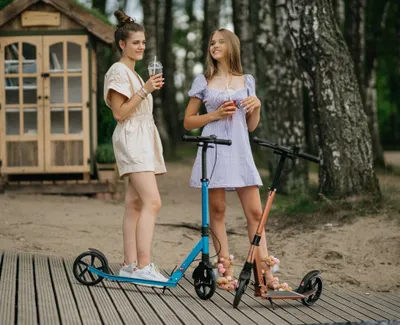 Produktbild von City-Roller Scooter Movino Comfort+ für Kinder, Jugendliche und Erwachsene Blau