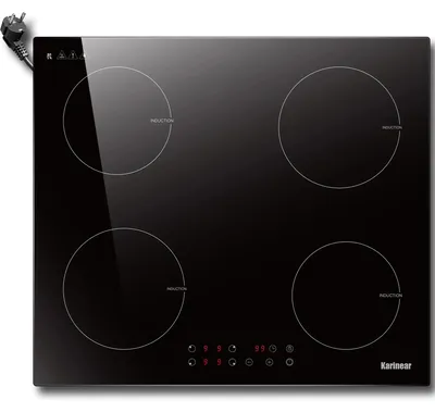 Produktbild von Induktionskochfeld - 30 cm Doppelkochfeld - Flexzonen - Touch-Bedienung - 3500 W - 9 Leistungsstufen - Timer - EU-Stecker