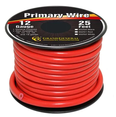 Produktbild von Grand General 55251 Primärdraht, 12 Gauge, Rot