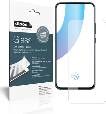 Produktbild von 2x Schutzfolie für Vivo V17 Pro - Anti-Shock 9H Folie dipos Glass Kunststoffglas