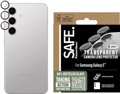 Image de Protecteur d'objectif en verre trempé pour Samsung Galaxy S25 Transparent