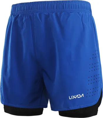 Produktbild von Laufhose Herren Kurz 2 in 1, Größe: M, Farbe: Blau