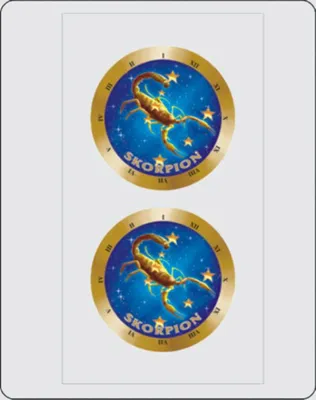 Produktbild von Aufkleber Sternkreiszeichen Skorpion Dimension 2er-Set je Ø 40 mm