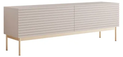 Obrázek produktu pro Selsey Linearis - dvoudveřová TV dolní skříňka s LED, kašmírově šedá, 175 cm
