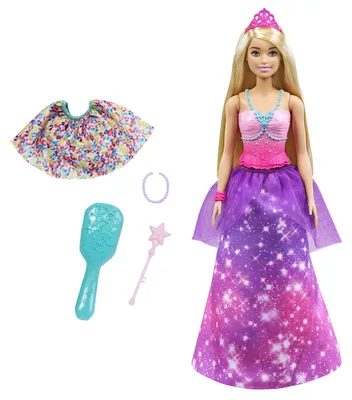 Produktbild von Barbie Dreamtopia 2-in-1 Prinzessin & Meerjungfrau Puppe, Anziehpuppe