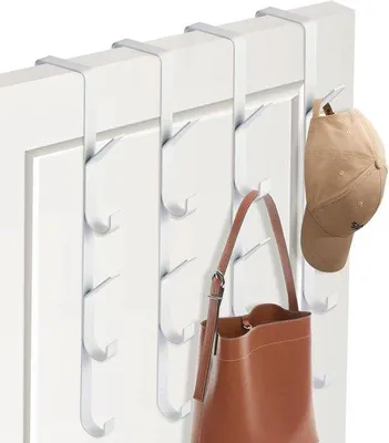 Image de Crochets de porte en acier inoxydable, lot de 4, antirouille