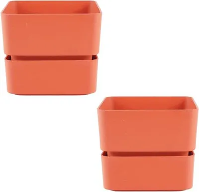 Immagine prodotto di Vasi quadrati per fiori, 12 cm, in plastica